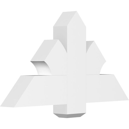 Ekena Millwork Redmond Architectural Grade PVC Gable Bracket, 36"W x 19 1/2"H x 4"D x 6"F, 13/12 Pitch GBP036X20X0406RED00
